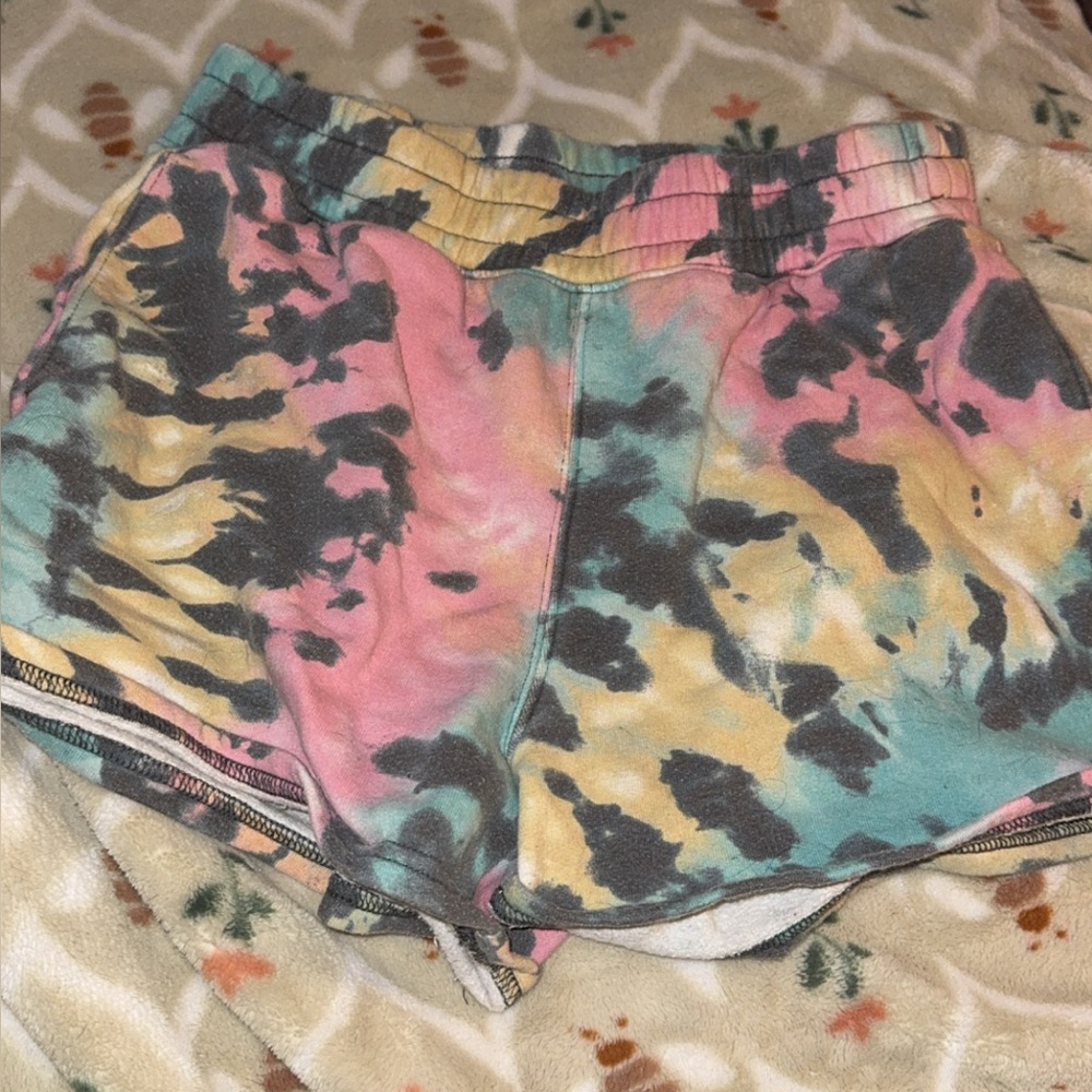 Multicolor Tie-Dye Women Shorts